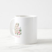 Mug Nom personnalisé bébé singe Safari Jungle (Devant gauche)