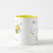 Mug Nom personnalisé | Bee Happy (Centre)