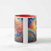 Mug Nom personnalisé belle licorne (Centre)