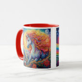 Mug Nom personnalisé belle licorne (Devant gauche)