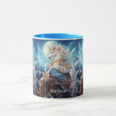 Mug Nom personnalisé belle licorne (Centre)