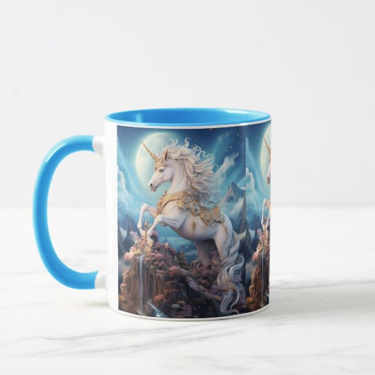 Mug Nom personnalisé belle licorne (Gauche)