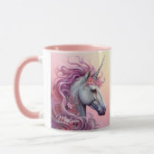 Mug Nom personnalisé belle licorne (Gauche)