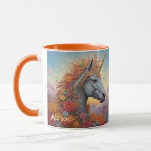 Mug Nom personnalisé belle licorne