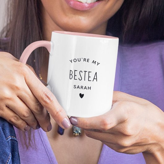 Mug Nom personnalisé Bestea Galentine Meilleur Ami Amu