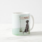 Mug Nom personnalisé Black Lab Pet Dog (Devant droit)