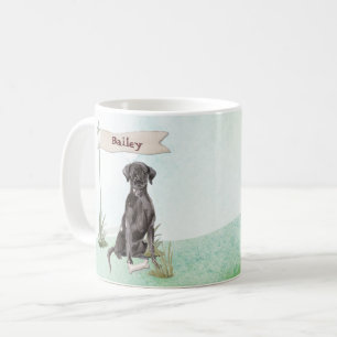 Mug Nom personnalisé Black Lab Pet Dog