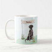 Mug Nom personnalisé Black Lab Pet Dog (Gauche)