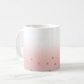 Mug Nom personnalisé Blush Pink Gold Cadeau de Noël (Devant gauche)