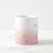 Mug Nom personnalisé Blush Pink Gold Cadeau de Noël (Centre)