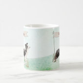 Mug Nom personnalisé Bordure Collie chien animal (Centre)