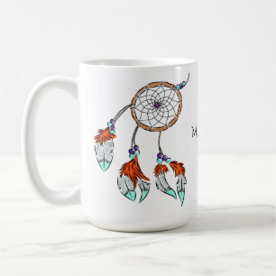 Mug Nom personnalisé Bouteilles Dreamcatcher