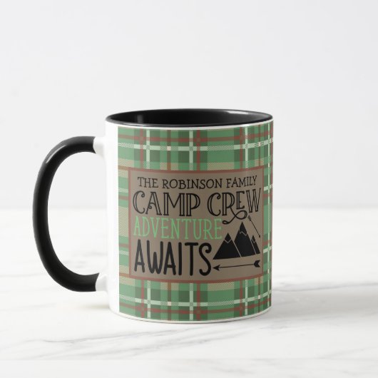 Mug NOM personnalisé Cabine Camping Aventure (Gauche)