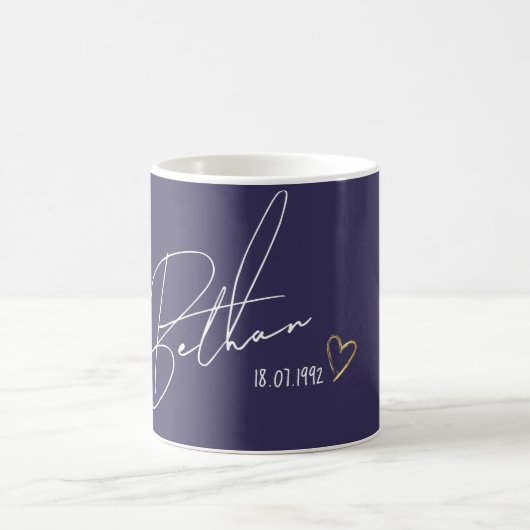 Mug Nom personnalisé Cadeau moderne (Centre)