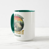 Mug Nom personnalisé Camping (Devant gauche)
