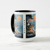 Mug Nom personnalisé Cape Cod Massachusetts (Devant gauche)