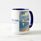 Mug Nom personnalisé Cape Cod Massachusetts (Devant droit)