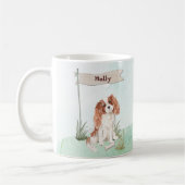 Mug Nom personnalisé Cavalier King Charles Spaniel Pet (Gauche)