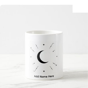 Mug Nom Personnalisé Céleste - Noir & Blanc