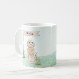 Mug Nom personnalisé Champagne Cockapoo Pet Dog