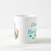 Mug Nom personnalisé chat vert bleu chocolat chaud (Centre)