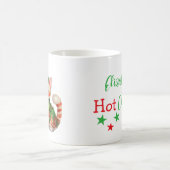 Mug Nom personnalisé chat vert rouge chocolat chaud (Centre)