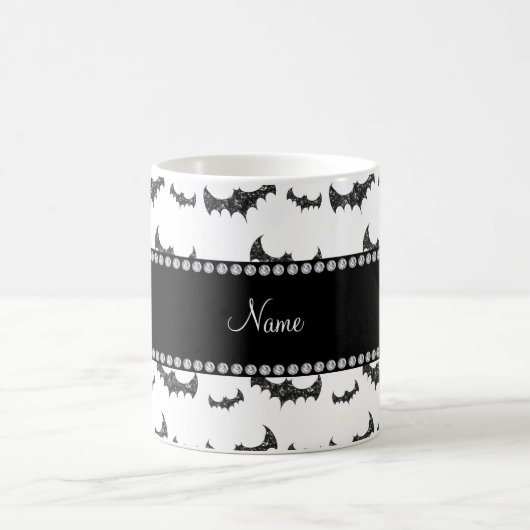 Mug Nom personnalisé chauve-souris à parties scintilla (Centre)
