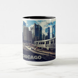 Mug Nom personnalisé Chicago USA