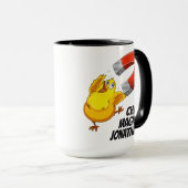 Mug Nom personnalisé Chick Magnet muets (Devant droit)