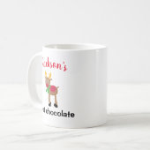Mug nom personnalisé chocolat chaud vacances enfants (Devant gauche)