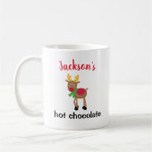 Mug nom personnalisé chocolat chaud vacances enfants (Gauche)