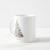 Mug Nom personnalisé Christmas Tree Beach (Devant gauche)