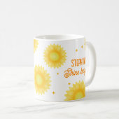 Mug Nom personnalisé Citation Tournesol Motivation (Devant droit)