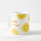 Mug Nom personnalisé Citation Tournesol Motivation (Devant gauche)