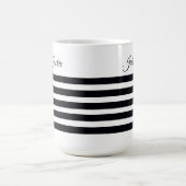 Mug Nom personnalisé Classic Blancs et Noirs (Centre)