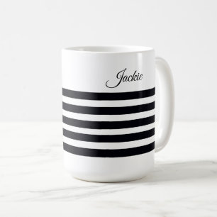 Mug Nom personnalisé Classic Blancs et Noirs