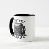 Mug Nom personnalisé Classic Muscle Garage Retro (Devant gauche)