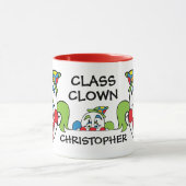 Mug Nom personnalisé clown de classe (Centre)