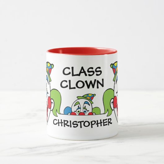 Mug Nom personnalisé clown de classe (Centre)