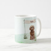 Mug Nom personnalisé Cockapoo Brown chien animal de co (Devant droit)