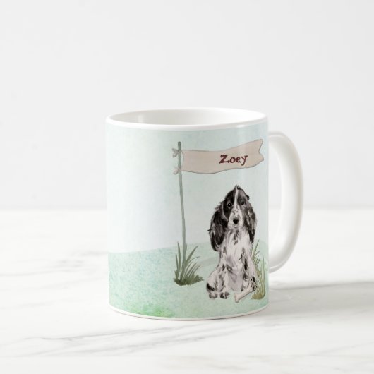Mug Nom personnalisé Cocker Spaniel Pet Chien (Devant droit)