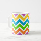 Mug Nom personnalisé Colorful Chevron (Devant gauche)
