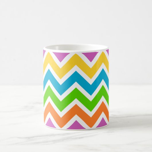 Mug Nom personnalisé Colorful Chevron (Centre)