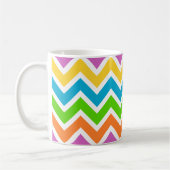 Mug Nom personnalisé Colorful Chevron (Gauche)