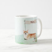 Mug Nom personnalisé Corgi chien animal (Devant droit)
