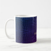 Mug Nom personnalisé Crocodile violet en cuir Imprimer (Gauche)