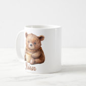 Mug Nom personnalisé Cute Teddy Bear (Devant gauche)
