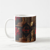 Mug Nom personnalisé Dark Academia Poinsettia Librairi (Gauche)