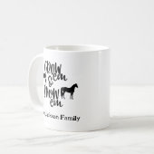 Mug Nom personnalisé de cheval de concours (Devant gauche)