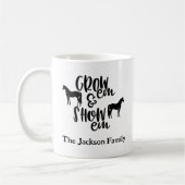 Mug Nom personnalisé de cheval de concours (Gauche)